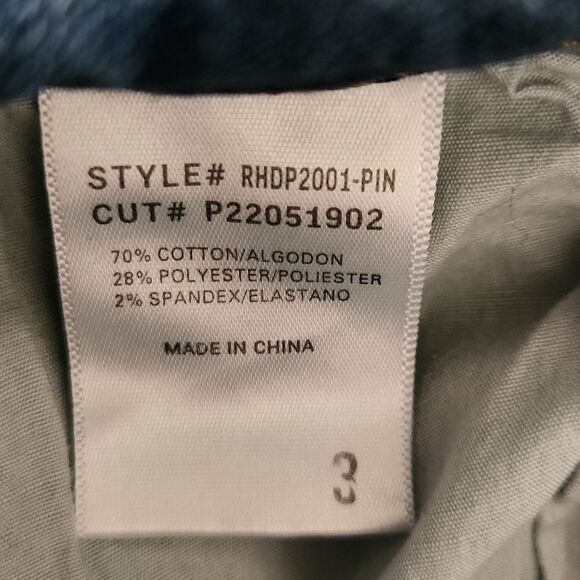 Rhapsodielle juniors size 3 blue denim jeans straight leg - Picture 5 of 6